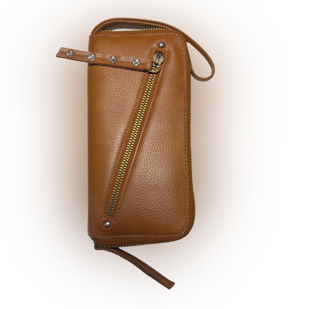 Free People Tan Wallet with Zipper